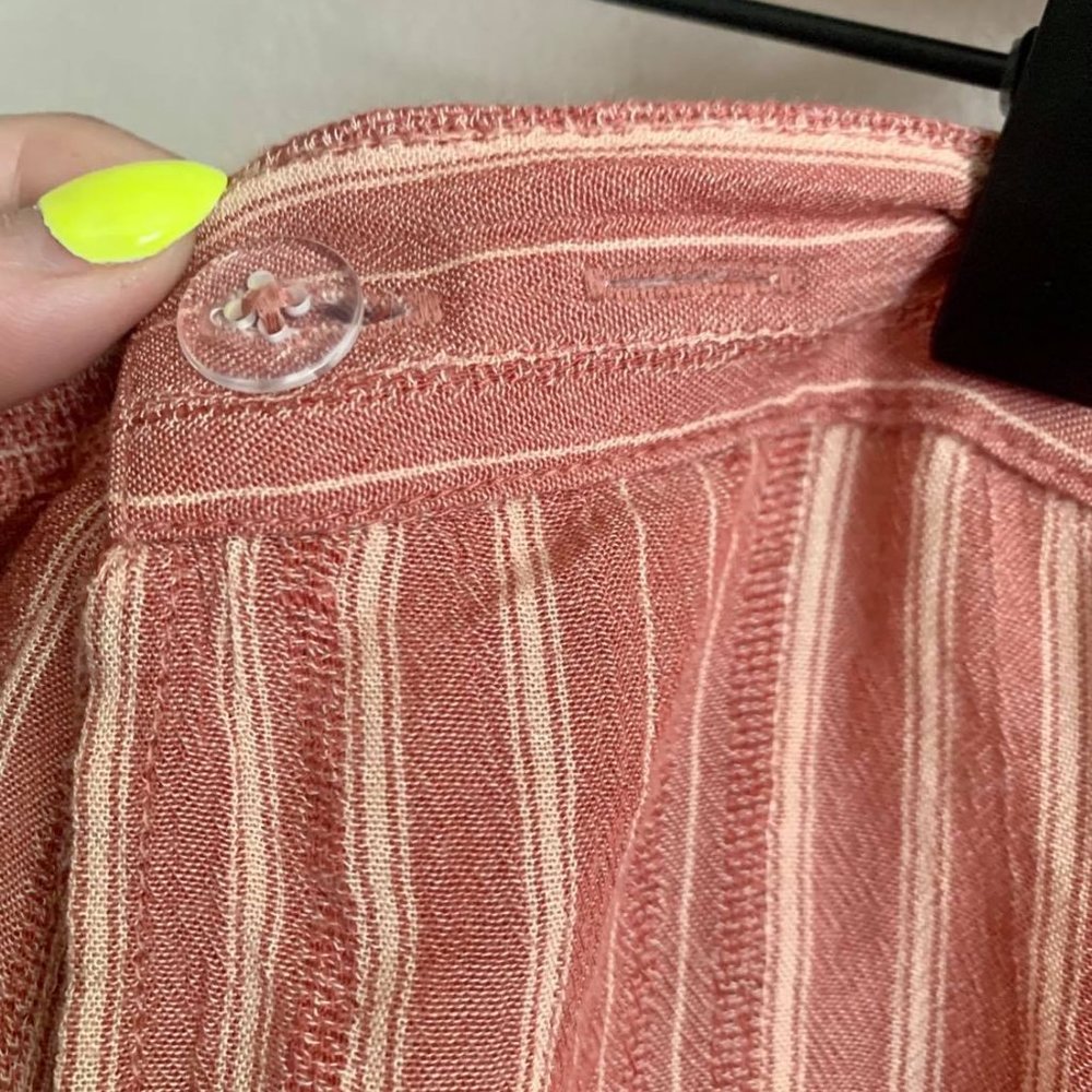 Striped tie front mini skirt - Picture 4 of 7